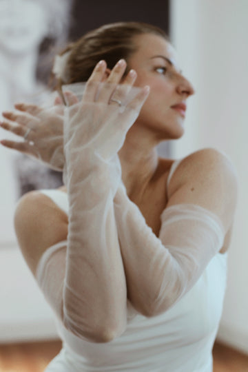 New York Tulle Wedding Sleeves - Velo Bianco